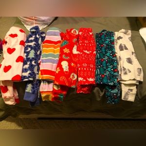 Lot of 7 Cat and Jack super soft two piece pajama sets